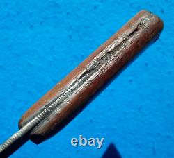 9-1/8 Early Indian Fur Trade Knife Antique Knife Made From A File Arrowhead