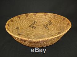 A Large Early Maidu Polychrome Basket, Native American Indian, Circa 1910