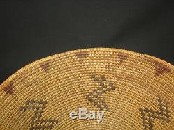 A Large Early Maidu Polychrome Basket, Native American Indian, Circa 1910