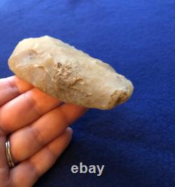 ADZE 4-1/4 Smoky Translucent Novaculite AUTHENTIC EARLY ARCHAIC RELIC TOOL