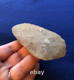 ADZE 4-1/4 Smoky Translucent Novaculite AUTHENTIC EARLY ARCHAIC RELIC TOOL