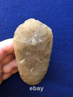 ADZE 4-1/4 Smoky Translucent Novaculite AUTHENTIC EARLY ARCHAIC RELIC TOOL