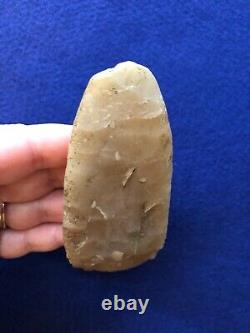 ADZE 4-1/4 Smoky Translucent Novaculite AUTHENTIC EARLY ARCHAIC RELIC TOOL