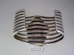 AMAZING EARLY Will Denetdale NAVAJO STERLING SILVER & MOTHER-OF-PEARL BRACELET