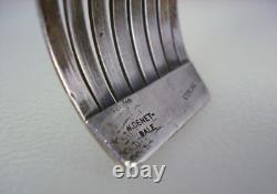 AMAZING EARLY Will Denetdale NAVAJO STERLING SILVER & MOTHER-OF-PEARL BRACELET