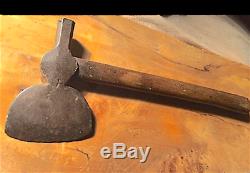 AUTHENTIC Ca. 1750 NATIVE AMERICAN FINE POLL TOMAHAWK/ EARLY HAFT. RARE STYLE