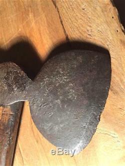 AUTHENTIC Ca. 1750 NATIVE AMERICAN FINE POLL TOMAHAWK/ EARLY HAFT. RARE STYLE