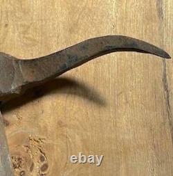 AUTHENTIC NATIVE AMERICAN SPIKE TOMAHAWK EARLY TO MID1800's WROUGHT-IRON WEAPON