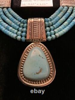 AWARD WINNING, 1st PLACE! Kewa Wayne Tony Aguilar Turquoise Necklace, 174.5g