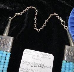 AWARD WINNING, 1st PLACE! Kewa Wayne Tony Aguilar Turquoise Necklace, 174.5g