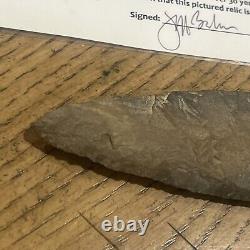 Alabama Early Archaic Dovetail Point with Baker COA Arrowheads