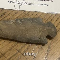 Alabama Early Archaic Dovetail Point with Baker COA Arrowheads