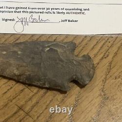 Alabama Early Archaic Dovetail Point with Baker COA Arrowheads