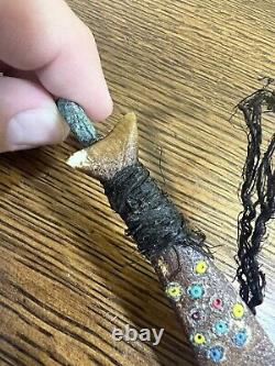 Amazing Early Native American Fishing Lures Figural W Trade Beads #5