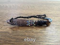 Amazing Early Native American Fishing Lures Figural W Trade Beads #5