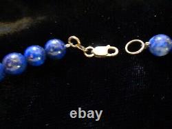 Amazing Vintage Navajo Lapis Sterling Silver Bracelet Plus Other Matching Pcs