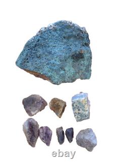 Amethyst Fish Dog Native American Indian Stone Effigy RockArt, Artifacts, Tools