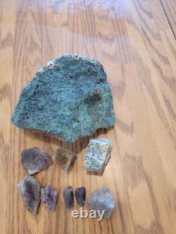 Amethyst Fish Dog Native American Indian Stone Effigy RockArt, Artifacts, Tools