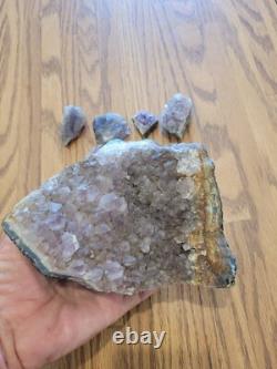 Amethyst Fish Dog Native American Indian Stone Effigy RockArt, Artifacts, Tools