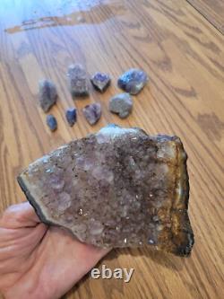 Amethyst Fish Dog Native American Indian Stone Effigy RockArt, Artifacts, Tools