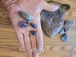 Amethyst Fish Dog Native American Indian Stone Effigy RockArt, Artifacts, Tools