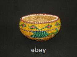 An Early Paiute Beaded Degikup-shaped, Native American Indian basket, c. 1930