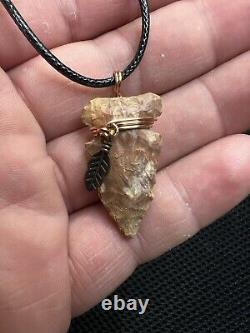 Ancient Authentic Big Sandy Arrowhead From NEMississippi on a Necklace