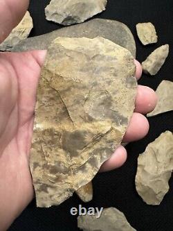 Ancient Authentic Flint And Stone Tool Kit Mortar Blades And More From NWAlabama