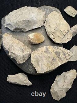 Ancient Authentic Flint And Stone Tool Kit Mortar Blades And More From NWAlabama