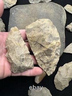 Ancient Authentic Flint And Stone Tool Kit Mortar Blades And More From NWAlabama