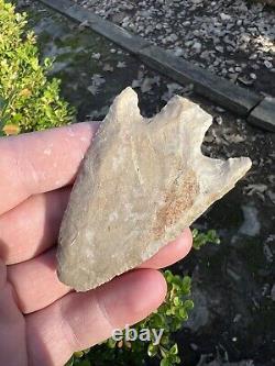 Ancient Authentic Giant Fort Payne Chert Wade Arrowhead From NEMississippi