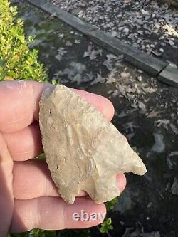 Ancient Authentic Giant Fort Payne Chert Wade Arrowhead From NEMississippi