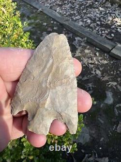 Ancient Authentic Giant Fort Payne Chert Wade Arrowhead From NEMississippi