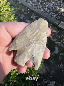 Ancient Authentic Giant Fort Payne Chert Wade Arrowhead From NEMississippi