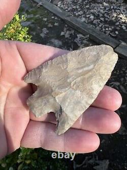 Ancient Authentic Giant Fort Payne Chert Wade Arrowhead From NEMississippi