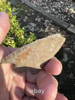 Ancient Authentic Giant Fort Payne Chert Wade Arrowhead From NEMississippi