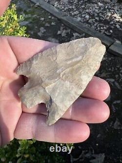 Ancient Authentic Giant Fort Payne Chert Wade Arrowhead From NEMississippi