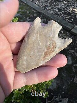 Ancient Authentic Giant Fort Payne Chert Wade Arrowhead From NEMississippi