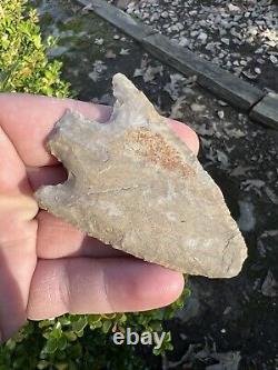 Ancient Authentic Giant Fort Payne Chert Wade Arrowhead From NEMississippi