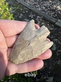 Ancient Authentic Giant Fort Payne Chert Wade Arrowhead From NEMississippi