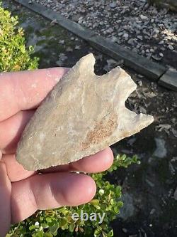 Ancient Authentic Giant Fort Payne Chert Wade Arrowhead From NEMississippi