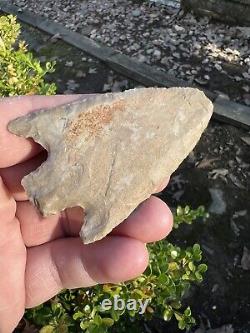 Ancient Authentic Giant Fort Payne Chert Wade Arrowhead From NEMississippi