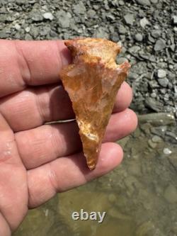 Ancient Authentic Very Colorful Lost Lake Arrowhead From North Mississippi