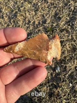 Ancient Authentic Very Colorful Lost Lake Arrowhead From North Mississippi