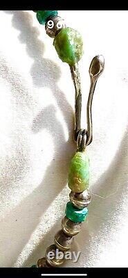 Antique 1800's Early 1900 Large Native American Squash Blossom Necklace RARE