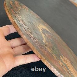 Antique 1900s Flemish Art Co Native American Indian Chief Pyrography Wall Plaque