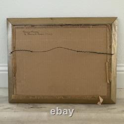 Antique 1902 Western Painting Signed C. M. Russell Indians Signed Lithograph