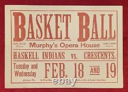 Antique 1908 Haskell Indian School Basketball Broadside Native American Early