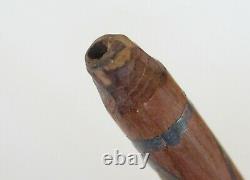 Antique Catlinite Pipe with Lead Inlay Stem-Early Pipe and Stem-3Q19th Century