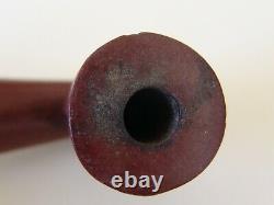 Antique Catlinite Pipe with Lead Inlay Stem-Early Pipe and Stem-3Q19th Century